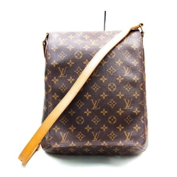 100% Authentic Louis Vuitton Musette Brown Monogram Shoulder Bag